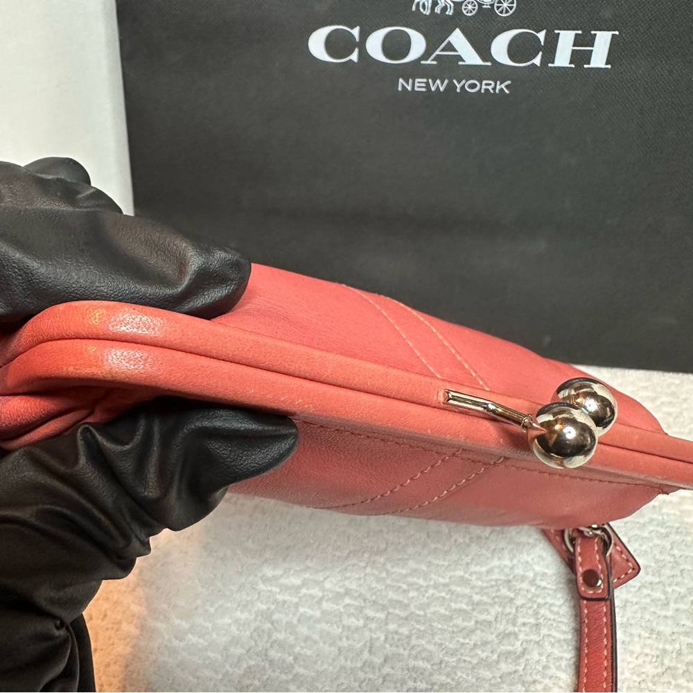 Coach Orange Wristlet Clutch - Picture 8 of 16